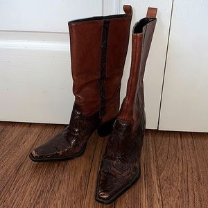 Antonio Melani Vintage Brown Cowboy Boots - 6M